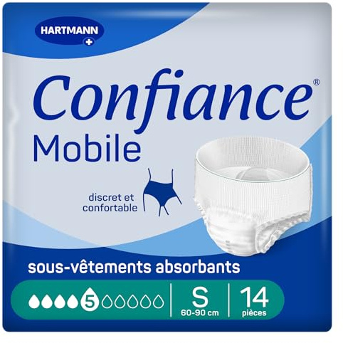 Confiance Mobile 5 Gouttes Slips Absorbants Unisexes | Taille S