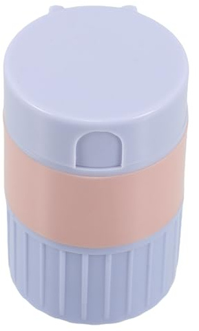 WEKAMOS Contenedor Divisor de Tabletas Multifuncional en PP, Compacto y Portátil, para Moler y Cortar Pastillas, Color Morado, Suministro Seguro para Uso Doméstico y Viaje