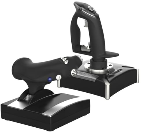 Auratrove Simulated Flight Controller Handle for PC, for PS4, for xbox & Win10, Ergonomic ABS Joystick with Responsive Levers for Flight Sim Games, 2 Pack