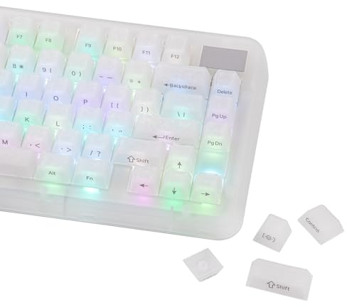 EPOMAKER Frost Jelly Keycaps Set, 126 Keys Forged Carbon Fiber Keycaps