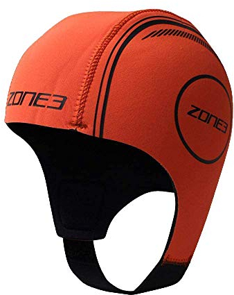 ZONE3 Unisex-Adult Neoprene Swimming Cap, Orange, L EU