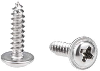 sourcing map 50stk. Selbstschneidend Schrauben Kreuzschlitzkopf 3x12mm | 304 Edelstahl, Anschluss Bolzen