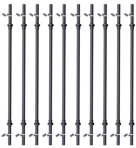 GORILLA SPORTS® Bilanciere - Singolo/Set, Aerobico, Dritto, Lunghezza 130 cm, con/senza Dischi, 30mm, Chiusura a Molla, Nero - Sbarra, Barra per Aerobica, per Fitness, Palestra, Sollevamento Pesi