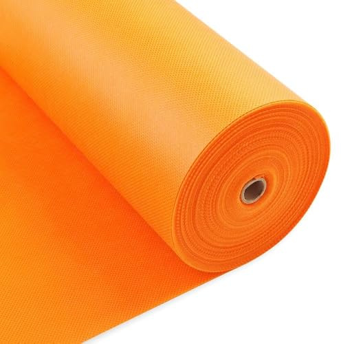 Longing Home Tischdeckenrolle, 1.18 × 25M, Orange | Einweg Vlies Stoffähnlich Tischdecke Rolle, Meterware Tischtuchrolle, für Geburtstag, Party, Taufe, Hochzeit, Bierfest & Deko