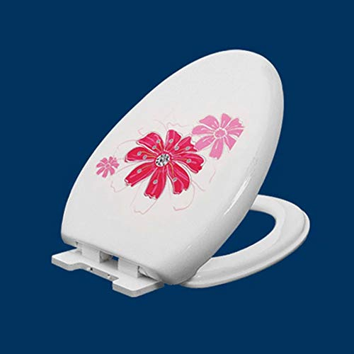 FCS Bathroom Wc-Sitz Antibakterieller Premium Toilettendeckel Easy clean Einfache Montage (Size : Elongated)