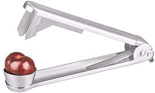 Deshuesador De Cerezas De Acero Inoxidable, Deshuesador De Cerezas, Aceitunas De Cereza Y Piedra De Ciruela o Removedor, Utensilios De Cocina Creativos, Control Con Una Mano, Fácil De Almacenar, Plate