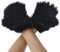 FakeFace Home Damen Mädchen Handschuhe Flauschige Fingerlose Fäustlinge Winterhandschuhe Niedlichen Katzen Bären Katzen Fuchs warme Winter halbe Fingerhandschuhe (Schwarz-1)
