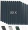 NEWUPZSI Lot de 50 Clips de Fixation en PVC pour Bandes Brise-Vue Transparent, Clips de Fixation Brise Vue Cloture, Rails, Bandes de Fixation pour Écran Pare-Vue de Qualité Supérieure (Le Noir)