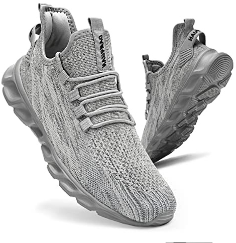 CAIQDM Mens Trainers Running Shoes Leisure Sneakers Mesh Walking Gym Tennis Shoes Lightweight Breathable Sports Outdoor Fitness Jogging