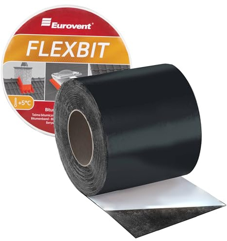 Eurovent® FLEXBIT 150mm x 10lfm Dachdeckerband Bitumenband Abdichtband selbstklebendes Reparaturband (Anthrazit (RAL7016))