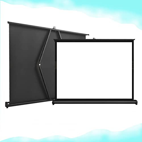 KADEUX Mobile Projector Screen Portable Pull Up Projection Screen Floor Standing Movie Screen Table Top Projection Display Screen 20/30/40/50 Inch (Color : 4:3, Size : 40inch)