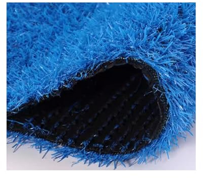 Blauer Kunstrasen, Grashöhe 2 cm, für Garten, Balkon, Hof, Terrasse, leicht zu reinigen, mit Entwässerungslöchern (Size : 2x3m)