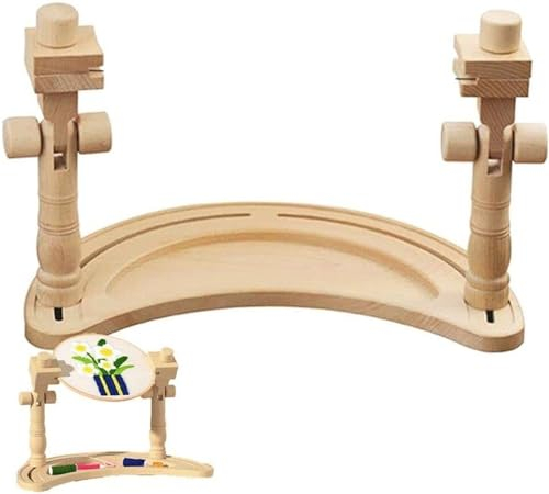 Tisch-Stickständer, Kreuzstich-Stickrahmen, Buchenholz-Stickständer, Werkzeug, Drehbare Kreuzstichrahmenhalterung, Holz-Kreuzstichrahmenhalterständer For Handarbeiten