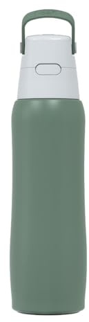 Dafi Solid Steel Gourde Filtrante avec Charbon Actif, en Acier Inoxydable, Sage 800ml - sans BPA, fabriqué dans l'UE Gourde paille - Bouteille Filtrante, Purificateur d'eau