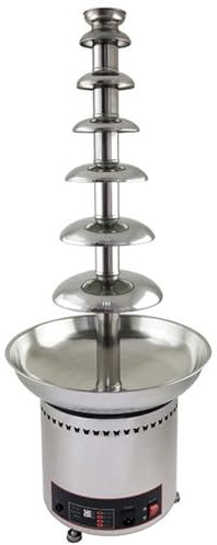 AINITAIFENG Máquina eléctrica de Fuente de Fondue de Chocolate, Cascada de fusión, calefacción Comercial Grande de Acero Inoxidable, Digital para Fiestas, reuniones Familiares, Bodas (7 Capas)