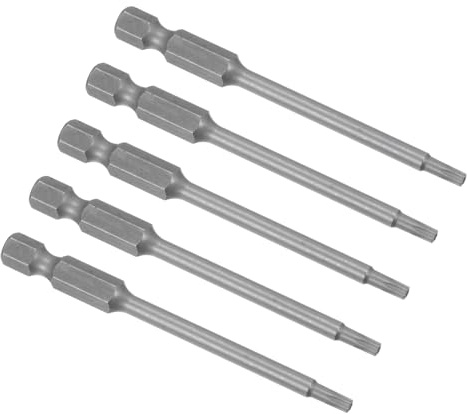CoCud Punta Cacciavite Torx Magnetiche T10 Lunghezza 75mm 1/4 Attacco Esagonale Acciaio S2 Stella 6 Punti Trapano Avvitatore Antimanomissione - (Applicazioni: per Riparazioni Auto) 5pz