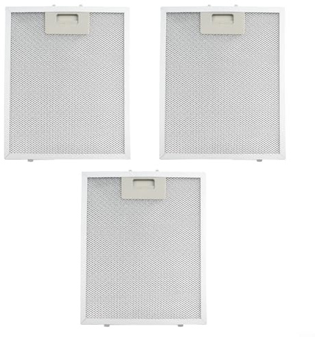 HOHOVYVY Lot de 3 filtres en métal pour hotte aspirante - Grille métallique - 290 x 240 x 9 mm