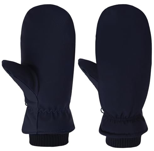 Fäustlinge Damen, Fausthandschuhe Herren, Handschuhe Winter Baumwollhandschuhe, Fleece Skihandschuhe Wasserdicht, Thermo Winterhandschuhe Touch Screen Gloves Mittens Outdoor, Ski, Camping (herren)