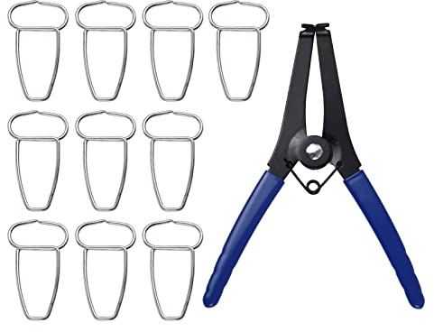 Spring Clamp Pliers, Woodworking Tool with 10 Miter Clamps for Frames Moldings Wooden Composite Corners Woodworking Tool Corners