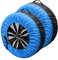 Lot De 2 Housses De Pneu De Secours Universelles, Imperméables Et Anti-Poussière en Tissu Oxford avec Sac De Rangement avec Velcro Renforcé, Protection Réglable pour Pneu De Secours De Voiture (Bleu)