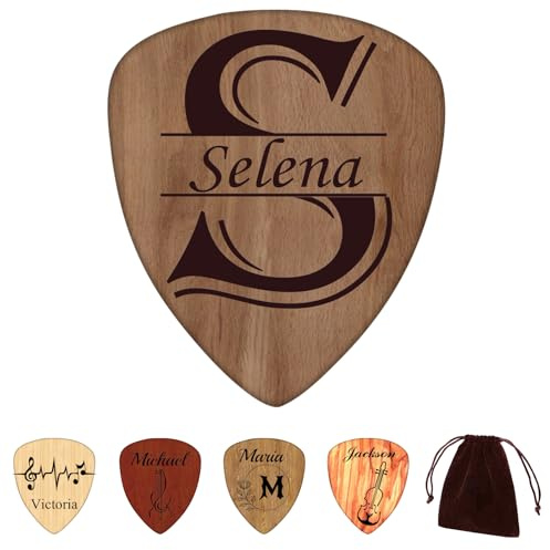Personalisierte Gitarren-Plektren - Individuell Passend für Plektren-Halter - Für Akustische Gitarren - Tolle Geschenke für Musiker und Weihnachten