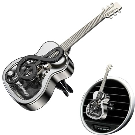 Guitar Air Freshener, Car Air Freshener, Aromatherapy Car Diffuser, Car Diffuser Ornament, Automotive Air Freshener, Guitar Shaped Car Air Freshener Aromatherapy Car Vent Clips for Women and Men