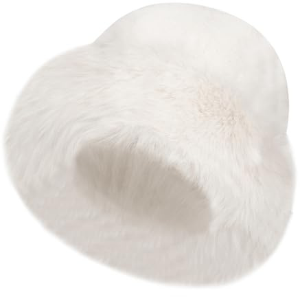 YKDLLF Fellmütze Damen Pelzmütze Wintermütze Kunstpelz Fuchspelzmütze Plüsch Baskenmütze Schneemütze Warm Damen Pelzmütze Warme Plüschmütze Kunstfell Wintermütze