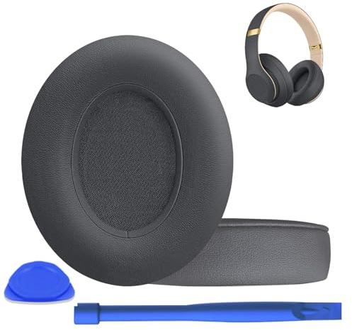 Replacement Ear Pads for Beats Studio 2&Studio 3 Wireless Headphones， Earpads with Soft Protein Leather, Noise Isolation Memory Foam. (Titanium)