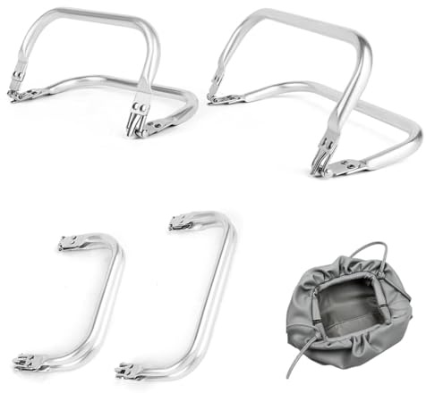 JCTEEY 4 Piezas Boquillas para Bolsos, Cierres de Bolsa Monedero, Marco de Monedero de Metal, Interior de Aluminio en Forma de U Marco Tubular para Hacer Monedero, Bolsas (16cm, 18cm, 22cm, 25cm)