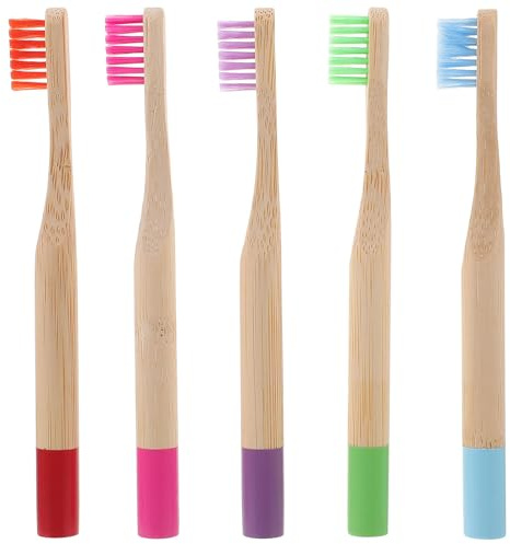 Warmhm 5stücke Pack Robuste Kinderzahnbürsten mit Ergonomischem Griff und Sicheren Borsten für Täglichen Gebrauch und Reise