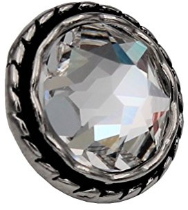 traumhafte schöne silber 15mm Metall Knöpfe mit einem Kristall Stein Glitzer Strass Ösenknöpfe 3 Stück