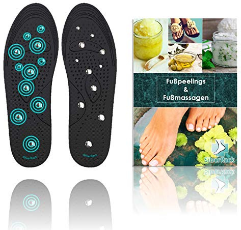 SilverRack Magnetisk innersula för kvinnor och män (storlek 36–41) – magnetiska skoinlägg, innersulor för akupressur och massage – inlägg med magneter