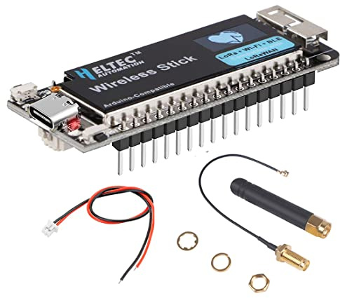 Hailege ESP32 LoRa V3 Wireless Stick WiFi+BLE Placa de desarrollo SX1276 LoRa WiFi Bluetooth Arduino LoRaWAN 868/915MHz con pantalla OLED de 0,49 Interfaz tipo C