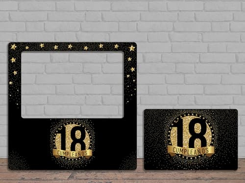 Photocall Feliz 18 Cumpleaños | 80 x 80 cm | Regalo Económico y Original | Ideas para Regalos Personalizados