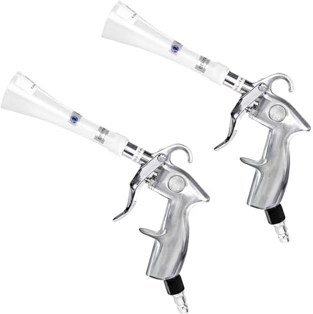 BenBow 2 x Classic Trocken-Druckluft Ausblaspistole – Leistungsstarke Blow Gun mit Wirbelwind-Effekt - Ideal zum Wegblasen von Feuchtigkeit und Schmutz – ohne Behälter für Reinigungsmittel