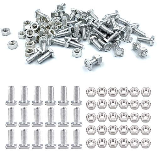 50 Sets Aluminium Greenhouse Nuts and Bolts for Building and Repairing Greenhouse