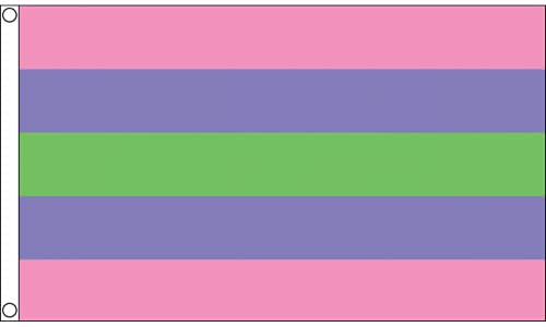 AZ FLAG Drapeau LGBT Fierté trigender 90x60 cm Polyester 100D 2 Œillets | Usage intérieur et extérieur Drapeau décoratif de la fierté trigenre coutures doubles et bords renforcés