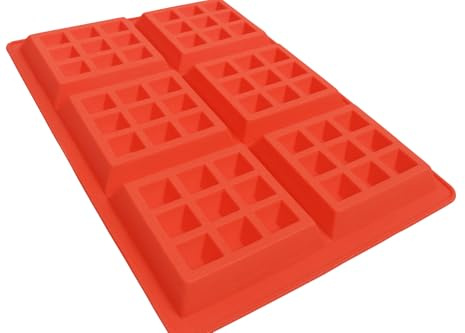 Selecto Bake Moule à gaufres rectangulaire en silicone,pour chocolat, gelée, des brioches et des gâteaux salés sur un bâton, loisirs créatifs