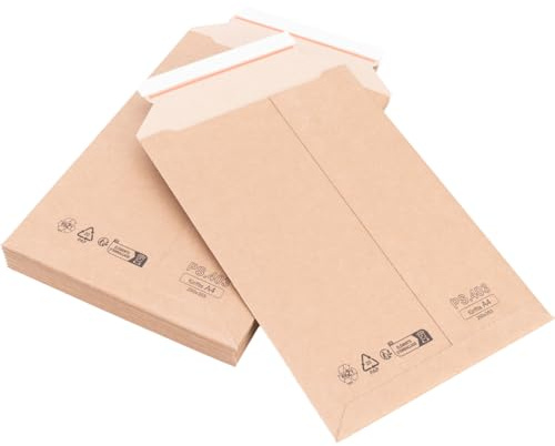 verpacking 200 Versandtaschen Karton Premium Qualität 250 x 353 mm DIN A4 Braun Wellpapp Versandtasche Kartonversandtasche