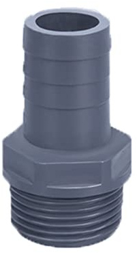 Connettore per tubo con filettatura esterna, adattatore per raccordo portagomma, adattatore per tubo in PVC, raccordi per tubi (G1”x20mm)