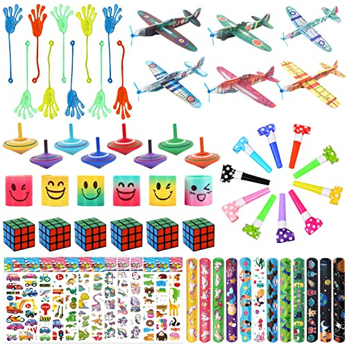 Shinybox Mitgebsel Kindergeburtstag Gastgeschenke, 70 Stück Kindergeburtstag Mitgebsel, Partybeutel-Set für Mädchen & Jungen, Gastgeschenke, Spielzeug für Partybeutelfüller