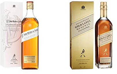 John Walker and Sons 200th Anniversary Celebratory Blend, Blended Scotch Whisky, 70 cl with Gift Box & Johnnie Walker Gold Reserve Blended Scotch Whisky 70cl