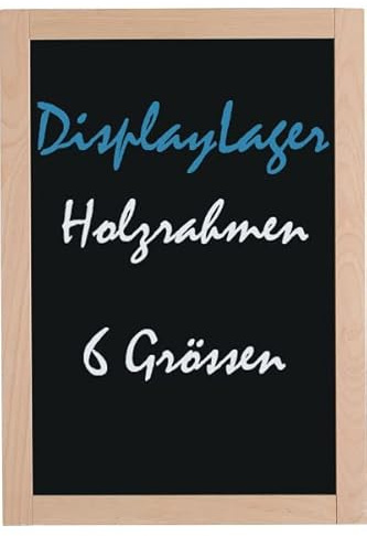 DisplayLager - Blackboard Holzrahmen für Wandmontage, inkl. Befestigunsmaterial (80 x 120 cm)