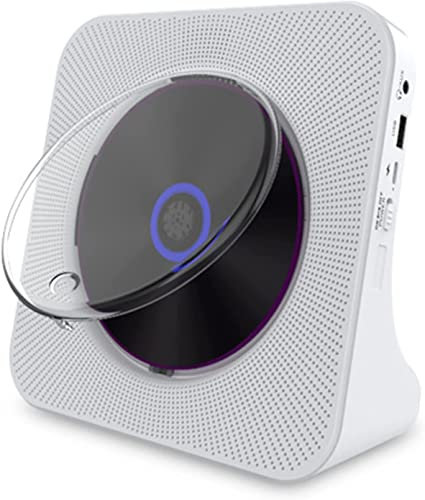 LMEIL Lettore CD Portatile, Lettore CD Portatile Ricaricabile per Auto e Viaggi, Altoparlante Audio Bluetooth, Altoparlanti HiFi integrati, Display LCD, Supporto CD, USB, Scheda SD