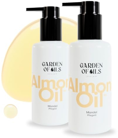 Bio Mandelöl (2x100ml) - Garden of Oils - Made in Germany - Kaltgepresstes pures Öl aus Mandeln