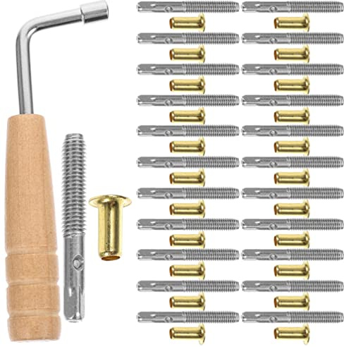 Stimmwirbel für Leierharfe aus Metall, 1 Satz, Robust | Stabile Ausführung, Holz und Metallkomponenten, Schlichtes Klassisches Design, für Leierharfen Enthusiasten