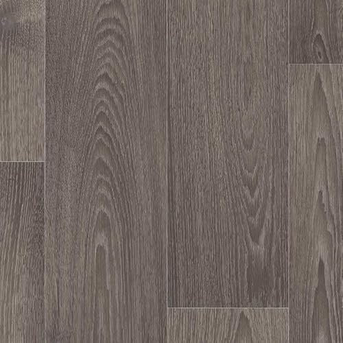 PVC Bodenbelag Meterware in Holzoptik dunkel | Vinylboden Meterware Eiche ideal für Wohnzimmer und Flur | Vinyl Rollenware in 300 cm Breite (3 m x 7 m)