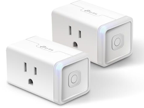 Kasa Smart Plug Mini 15A, Apple HomeKit Supported, Smart Outlet Works with Siri, Alexa & Google Home, UL Certified, App Control, Scheduling, Timer, 2.4G WiFi Only, 2 Count (Pack of 1) (EP25P2), White