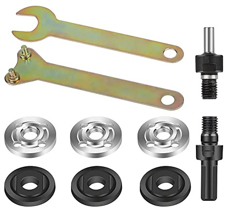 Wlauqueta Adapter für Winkelschleifer, Adapter für Bohrfutter von 6 mm / 10 mm mit Muttern und 2 Schraubenschlüsseln