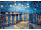 MISITU 2000 Pieces Puzzles for Adults, Starry Night in Rhone River by Vincent Willem Van Gogh, Art Jigsaw Puzzle for Children over 14 Years